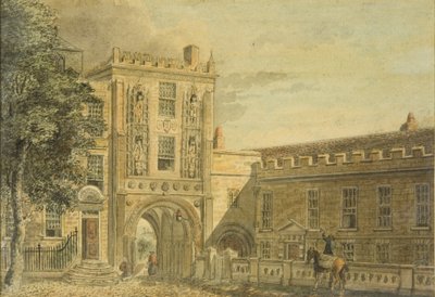 Widok na północną bramę College autorstwa Edward Eyre