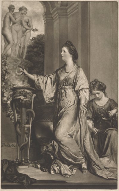 Lady Sarah Bunbury Składająca ofiary Łaskom autorstwa Edward Fisher