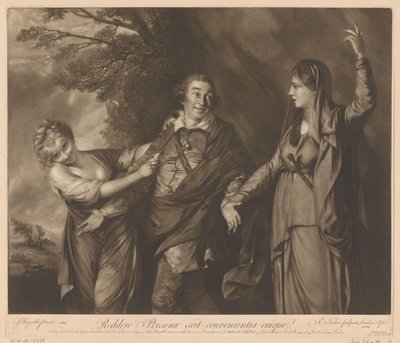 Portret Davida Garricka między komedią a tragedią autorstwa Edward Fisher