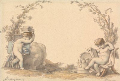 Alegoria rysunku autorstwa Edward Francis Burney