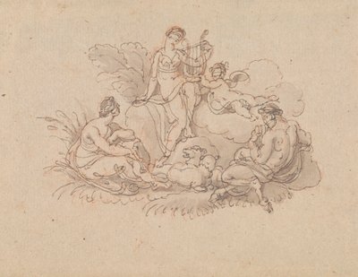 Erato i Pan autorstwa Edward Francis Burney