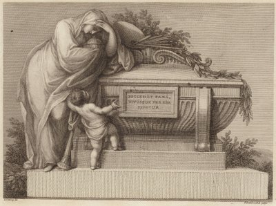 Bilet pogrzebowy Sir Joshuy Reynoldsa autorstwa Edward Francis Burney