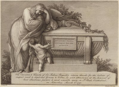 Bilet pogrzebowy Sir Joshuy Reynoldsa autorstwa Edward Francis Burney