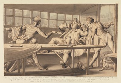 John Gilpin w łodzi pasażerskiej Uxbridge autorstwa Edward Francis Burney