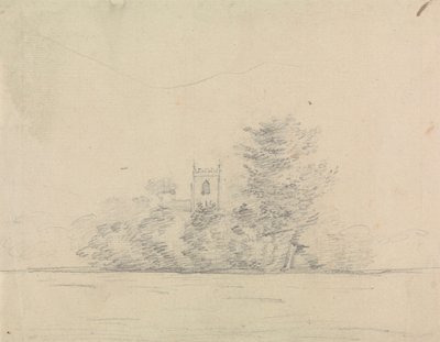 Krajobraz z Kościołem autorstwa Edward Francis Burney
