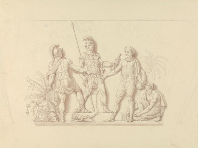 Złożenie broni w ręce Indian autorstwa Edward Francis Burney