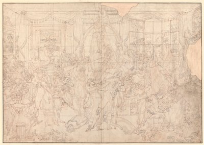 Elegancki lokal dla młodych dam (studium dla) autorstwa Edward Francis Burney