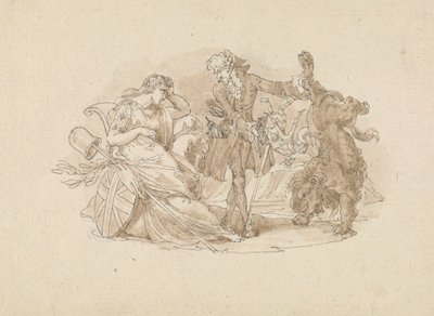Scena teatralna autorstwa Edward Francis Burney