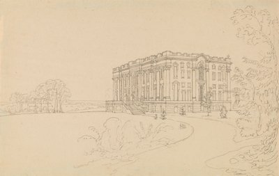 Widok Easton Neston, Northants autorstwa Edward Francis Burney