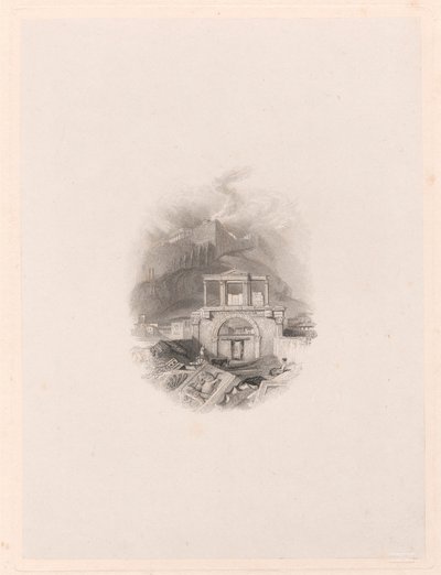 Portão de Teseu, Athenspolish autorstwa Edward Francis Finden