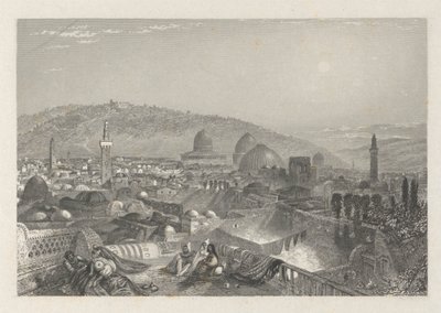 Jerozolima z klasztoru łacińskiego autorstwa Edward Francis Finden