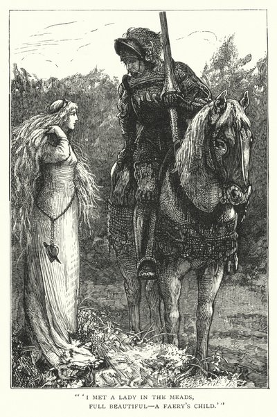 Piękna Pani Bez Miłosierdzia (grafika) autorstwa Edward Frederick (after) Brewtnall