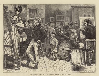 Dzień Studenta w Muzeum South Kensington autorstwa Edward Frederick Brewtnall