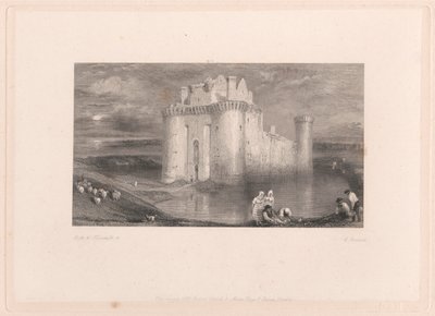 Zamek Caerlaverock autorstwa Edward Goodall