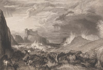 Zamek Tantallon autorstwa Edward Goodall