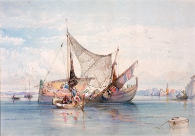 Łodzie na jeziorze północnowłoskim (kolor nadwozia) autorstwa Edward Harper
