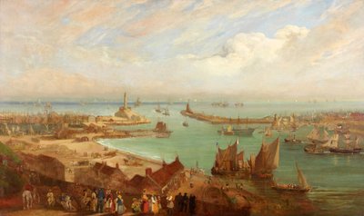 Port Sunderland z Roker, ok. 1850-ok. 1855 autorstwa Edward Hastings