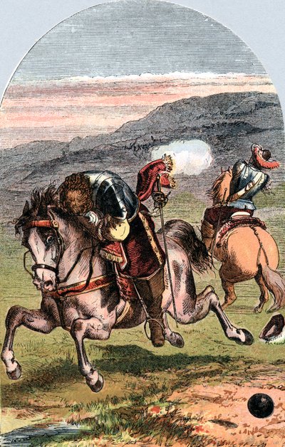 Śmierć Henryka, wicehrabiego de Turenne, żołnierza francuskiego, 1675 c1870 autorstwa Edward Henry Corbould