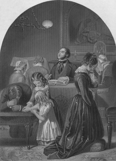 Kult rodzinny, c1870 autorstwa Edward Henry Corbould
