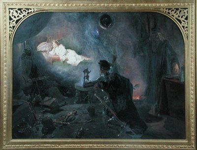 Hrabia Surrey „Widząc Fayre Geraldine w magicznym lustrze” autorstwa Edward Henry Corbould