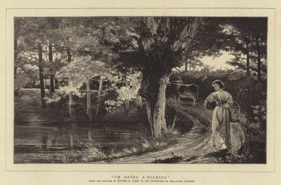 Idę do dojenia grawerowania autorstwa Edward Henry Fahey
