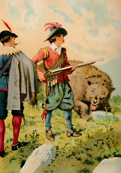 Żołnierz i Niedźwiedź, 1901 autorstwa Edward Henry Wehnert