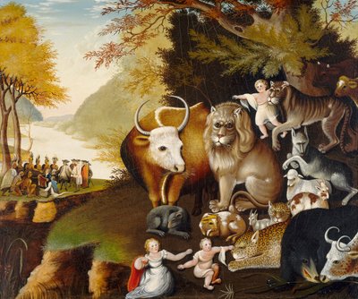 Królestwo pokoju, c.1834 autorstwa Edward Hicks