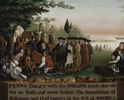 Traktat Pennsa z Indianami, 1840-45 autorstwa Edward Hicks