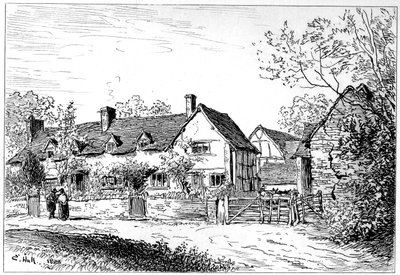Domek Mary Ardens w Wilmcote, Warwickshire, 1885. autorstwa Edward Hull