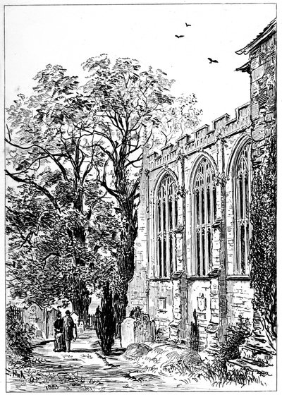 Prezbiterium kościoła Stratford, Stratford-upon-Avon, Warwickshire, 1885. autorstwa Edward Hull