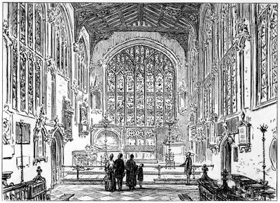 Prezbiterium kościoła Stratford, Stratford-upon-Avon, Warwickshire, 1885. autorstwa Edward Hull