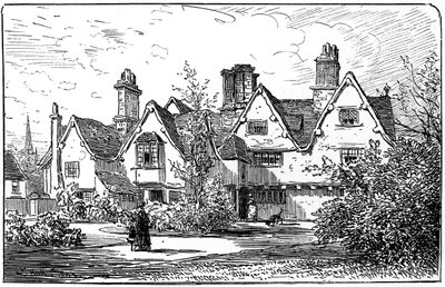 Dom dr Johna Halla, Stratford-upon-Avon, Warwickshire, 1885. autorstwa Edward Hull