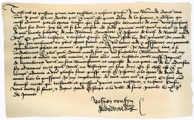 List Edwarda IV do Franciszka II, księcia Bretanii, 9 stycznia 1471. autorstwa Edward IV King of England