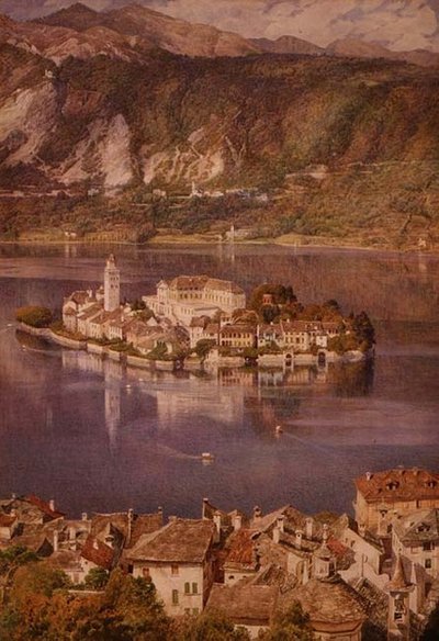 Wyspa San Giulio, Jezioro Orta autorstwa Edward John Poynter