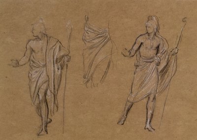Studium pasterzy, ok. 1875 (kreda na papierze) autorstwa Edward John Poynter