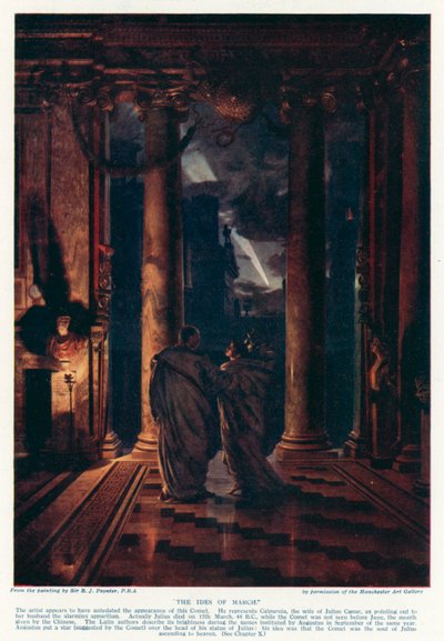Idy marcowe 44 pne (kolor lito) autorstwa Edward John Poynter