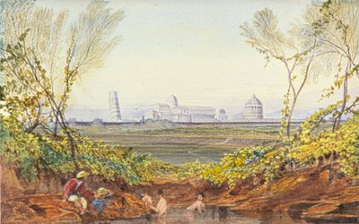 Odpoczynek w drodze do Pizy autorstwa Edward Lear