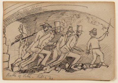 Łaźnie Tytusa, 1840 (ołówek, długopis i atrament na papierze) autorstwa Edward Lear