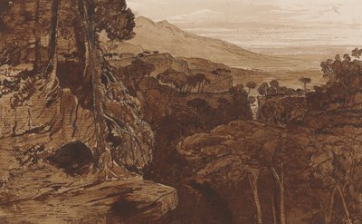 Bavella, Korsyka, ok. 1868 (pióro i tusz z wash na papierze) autorstwa Edward Lear