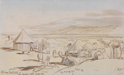 Między Bir El Abt autorstwa Edward Lear