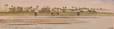Pomiędzy Derr i Ibreem autorstwa Edward Lear