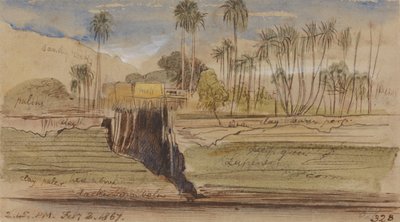 Między Ibreem a Wady Halfeh, godz. 14:45, 2 lutego 1867 r. (328) autorstwa Edward Lear