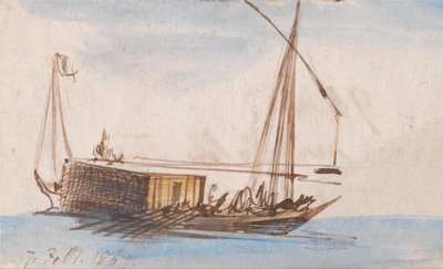 Łódź na Nilu autorstwa Edward Lear