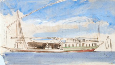 Łódź na Nilu autorstwa Edward Lear