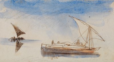 Łodzie na Nilu autorstwa Edward Lear