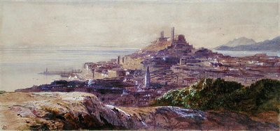 Cannes (akwarela na papierze) autorstwa Edward Lear