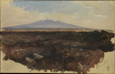 Katania i Etna autorstwa Edward Lear