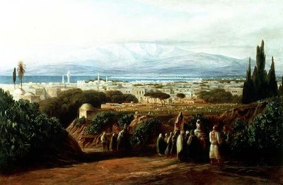 Miasto z cmentarzem autorstwa Edward Lear