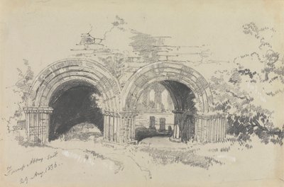 Furness Abbey East, 29 sierpnia 1836 autorstwa Edward Lear