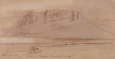 Gebel Sheikh Eredi, przed wschodem słońca autorstwa Edward Lear